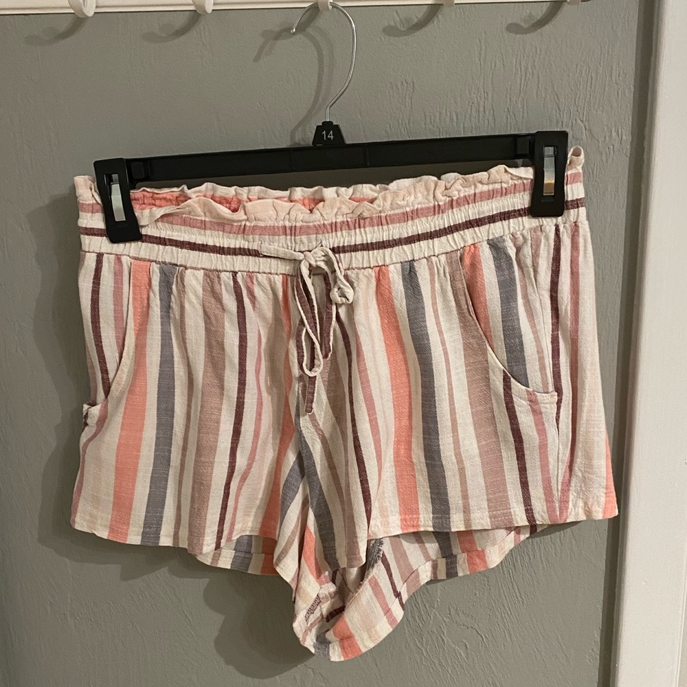 stripped summer shorts
